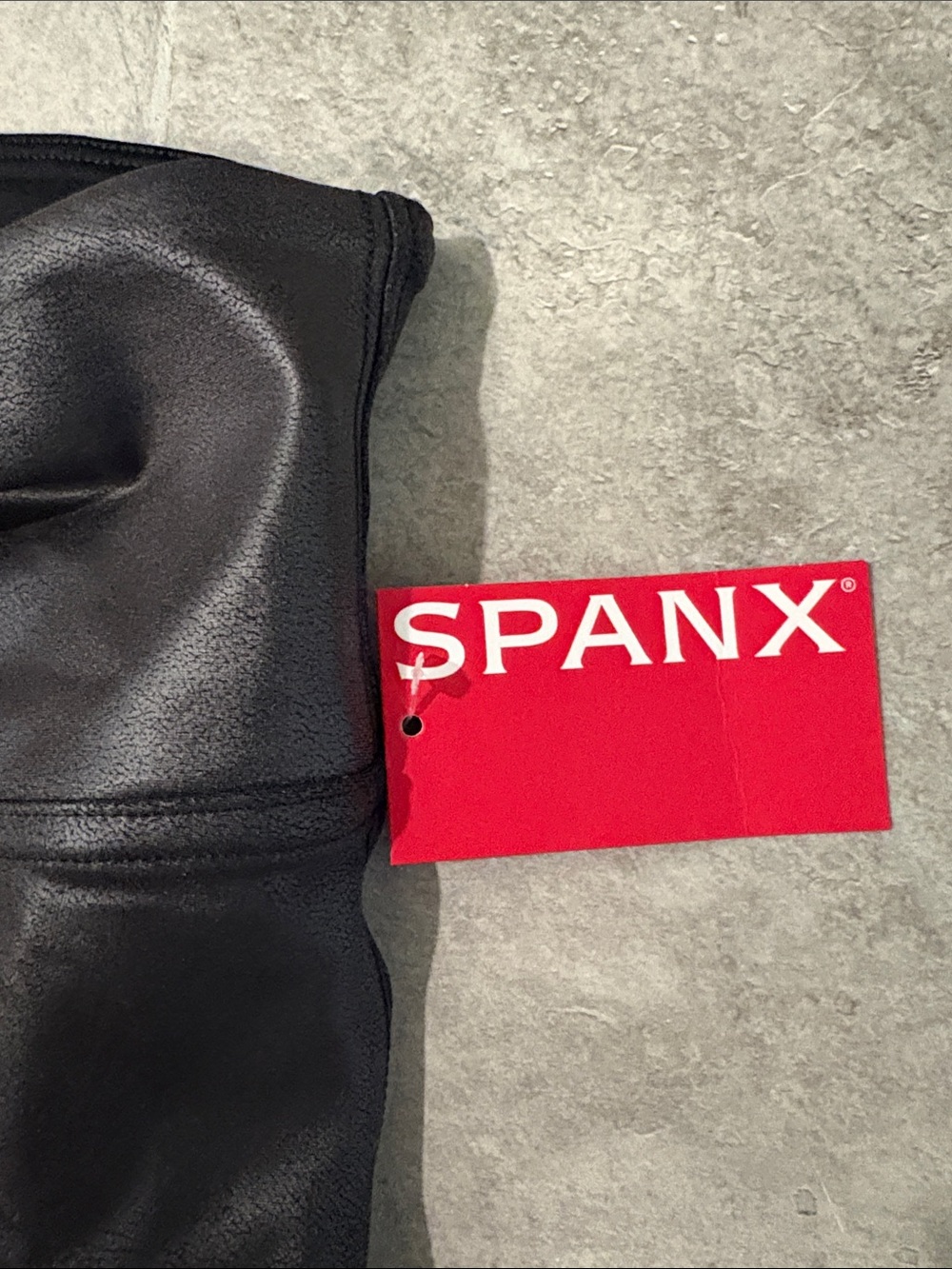 SPANX Black Faux Leather High-Rise Leggings - Picture 3 of 3